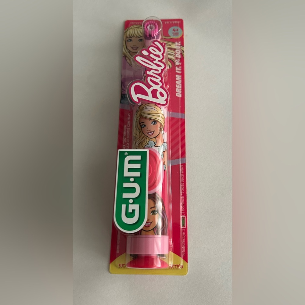 New Barbie GUM Kids Toothbrush Electric Soft